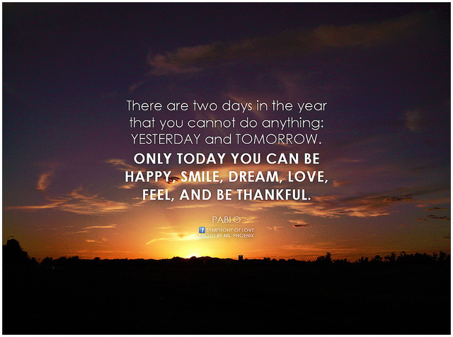 Be thankful quote, sunset 